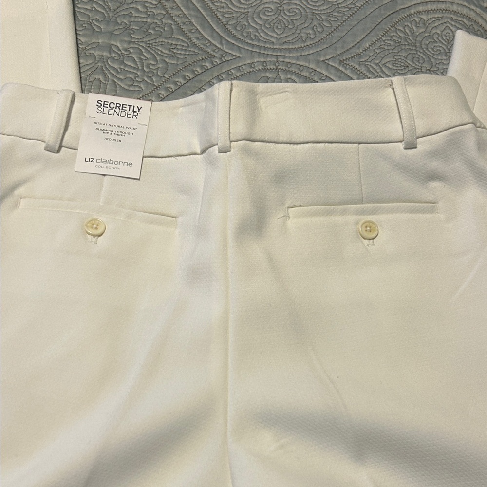 Liz Claiborne Cream Trousers - Picture 3 of 7